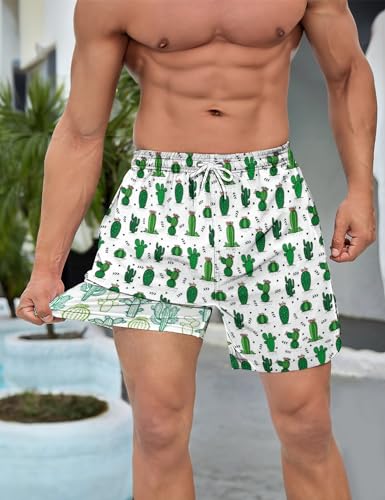 Mens Swim Trunks with Compression Liner 7 Inch Inseam Bathing Suit Quick Dry Swimsuit4