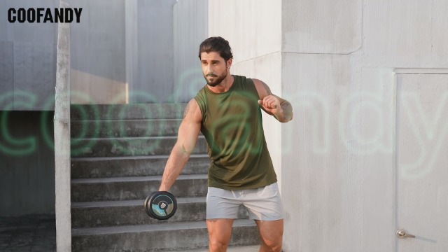 COOFANDY Canottiere Uomo Pack 3 - Senza Maniche, Girocollo, Tessuto Elasticizzato, Per Palestra E Sport - Foto 3