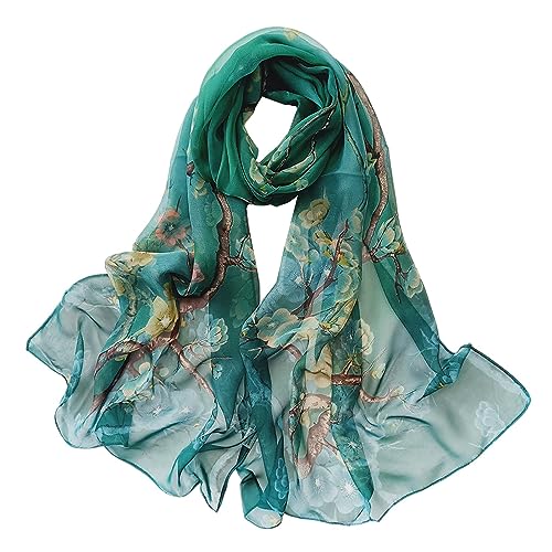 GWAWG Fular Mujer Chiffon Scarfs for Women Flor de...
