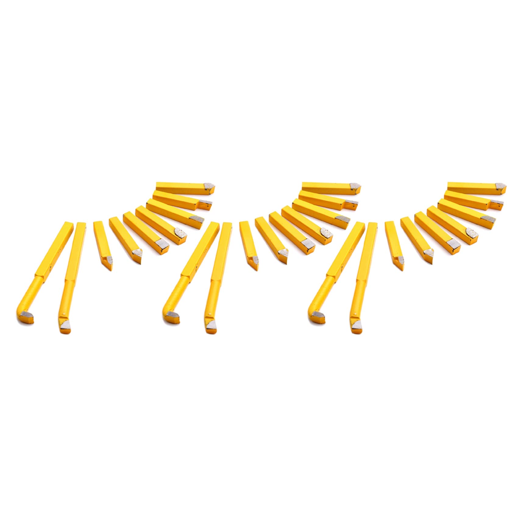 Jnchdghwa Yellow 27Pcs Yw1 Carbide Brazed Tip Tipped Lathe Cutter Tools 8X8mm Shank High Hardness Turning Milling Welding Bit