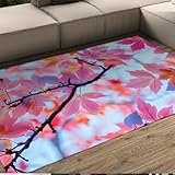 Photo Gallery feipuhome art autunno tema accento tappeti onirico rosa foglie d acero tappeto lavabile morbido antiscivolo per il soggiorno davanti al camino camera degli ospiti 120x150cm Photo Gallery feipuhome art autunno tema accento tappeti onirico rosa foglie d acero tappeto lavabile morbido antiscivolo per il soggiorno davanti al camino camera degli ospiti 120x150cm