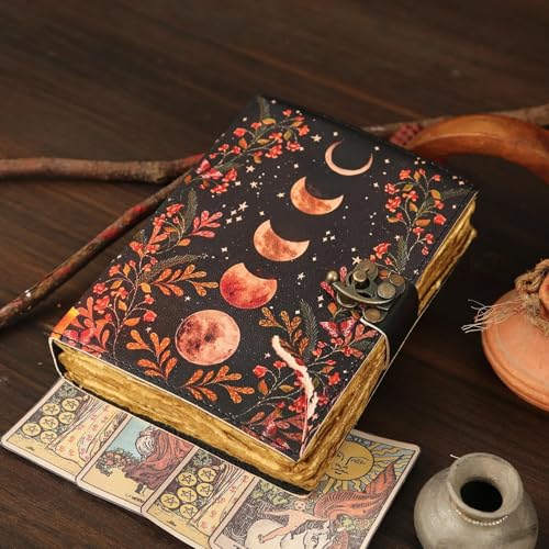 Image of CRAFT JUNKY Vintage Leather Journal Diary for Women & Men Travel Diary Notebook for Writing Deckle Edge Paper,200 Pages