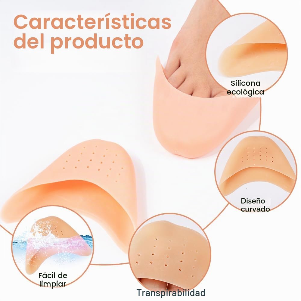 2 Pares Protectores Dedos Pies, Caps Ballet Pointe suave, Protector de Dedo de Ballet, Protectores Dedos Pies Silicona, Protector Dedos Pies Espuma De Ballet, Protectores De Dedos Para Tacones Alto