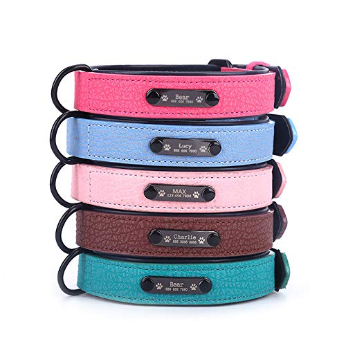 Festnight Transfronteiriça hot new pet collar microfibra de couro PU rotulação colar personalizado c