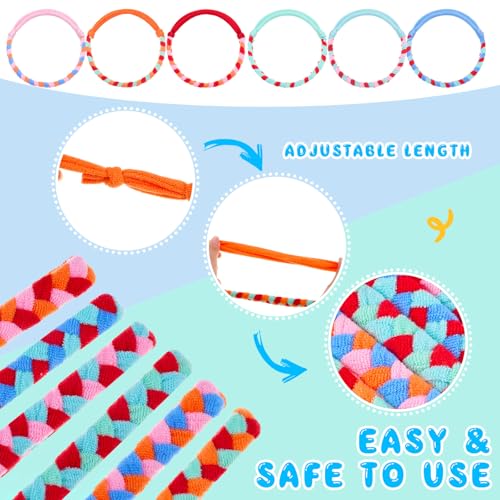 Image of Henoyso 12 Pack Sensory Chew Necklaces Kids Soft Terry Cloth Oral Motor Teething Toys for Boys Girls, Reusable Chewy Jewelry for Focusing & Calming(Twist Style,Cute Color)