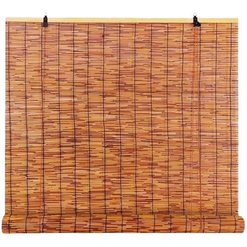 Cortinas Bambu Exterior Persianas De Caña Enrollables Natural Estor Enrollable De Bambú Persianas Romanas para Terraza Cocina Jardín Porche 50 65 80 90 100 115 130 145 160 180cm