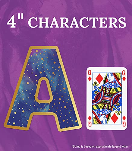 Image of Carson Dellosa 219-Piece Galaxy Cutout Letters, 4 inch Marble and Gold Dot Upper and Lowercase Alphabet, Numbers, Punctuation, and Symbols for Bulletin Board, Posterboard, Party, and Classroom Decor