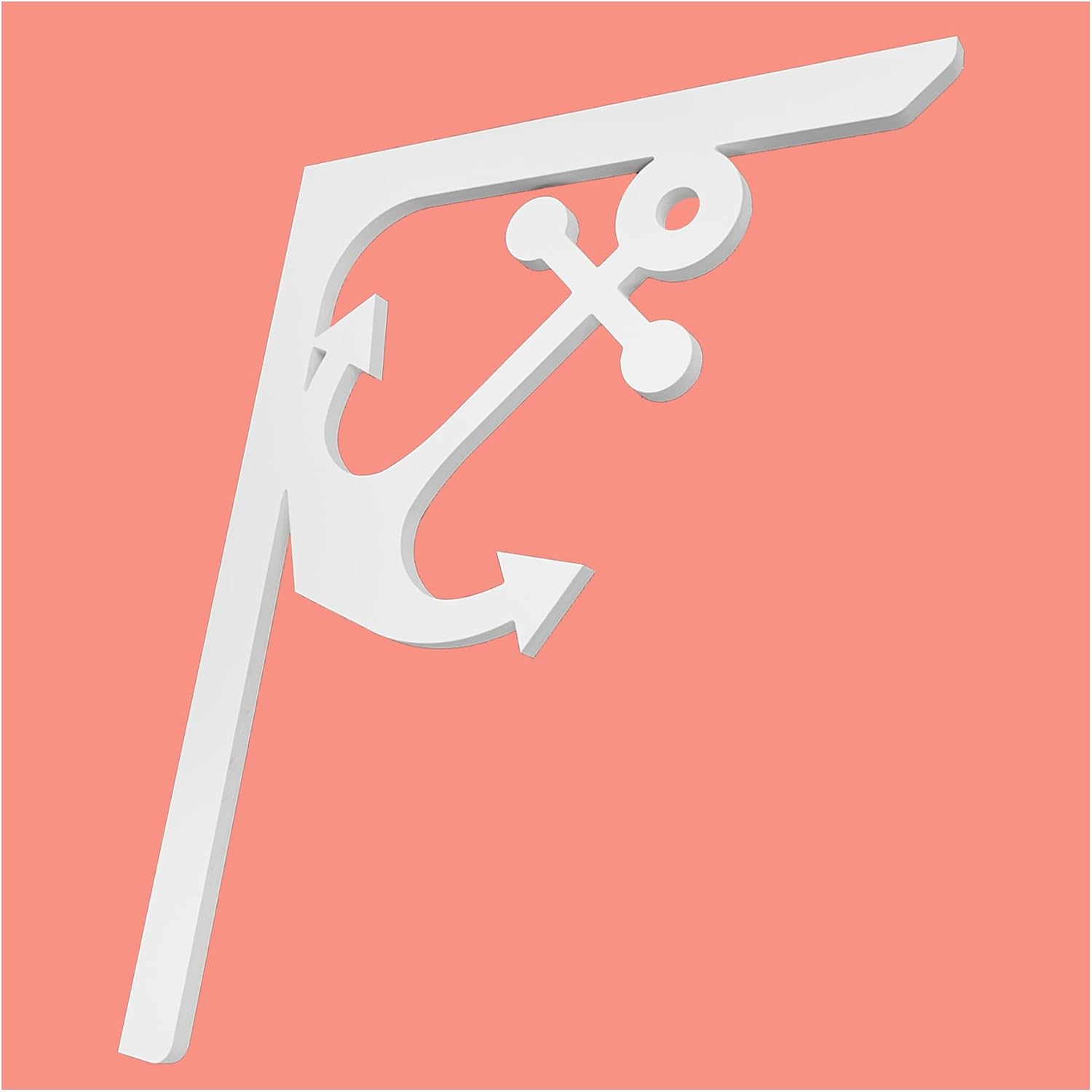 JennyGems Anchor Mailbox Bracket Porch Corner Decor for Indoor and Outdoor, Beach Decoration, Made in USA