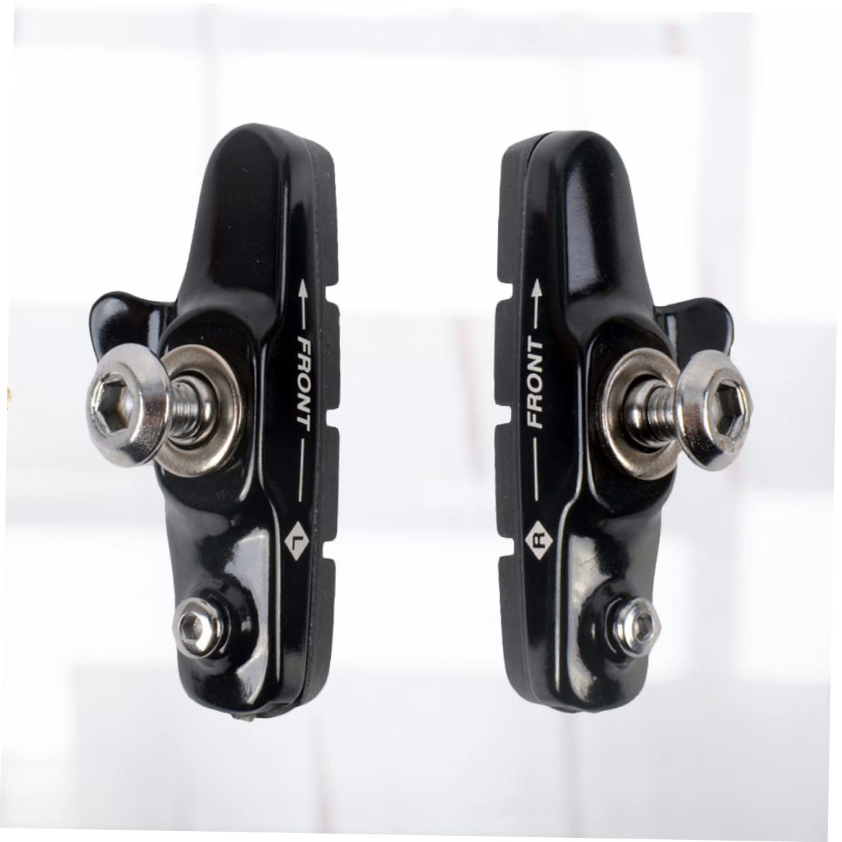 INOOMP 3paia Pastiglie Freno c per Bici da Corsa e Mountain Bike Componenti Lega di Alluminio con Design Curvo Antiscivolo e Silenzioso Nero