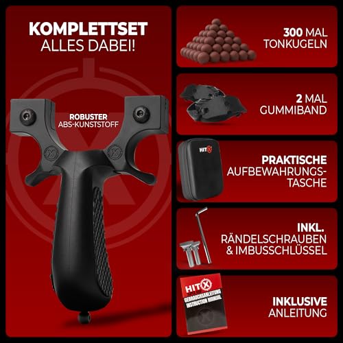 HITX® Profi Steinschleuder mit Super Grip Griff - Zwille für Erwachsene – Ansicht 2