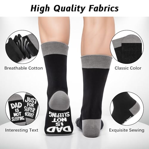 COZYMATE Novelty Father Socks for Men Funny Silly Socks for Dad - image 5