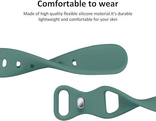 Miniatura 4 de Paquete de 6 correas delgadas compatibles con Apple Watch de 1.496 in 1.575 in 1.614 in 1.654 in 1.732 in 1.772 in 1.929 in, correa deportiva de