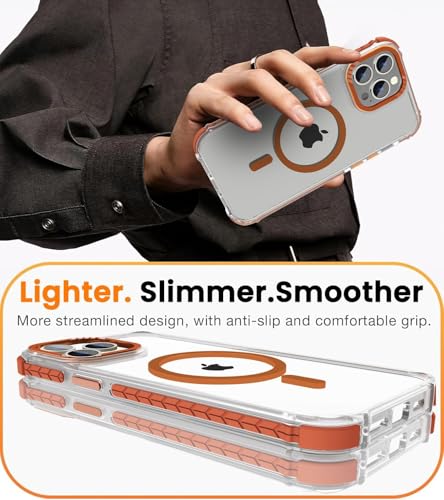 Coque iPhone 14 Pro Max antichoc de qualité militaire transparente Magsafe