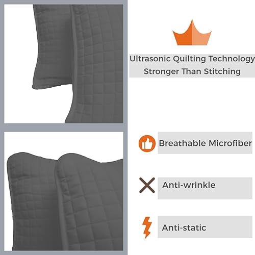 Miniatura 2 de Juego de edredón de 3 piezas de alta calidad, colcha de microfibra ligera con fundas de almohada, suave, antiarrugas, decoloración, resistente,