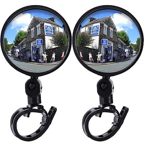 Specchietto Retrovisore Per Bici - Regolabile 360°, Per Manubrio 15-35mm, HD E Antipiega - Foto 2