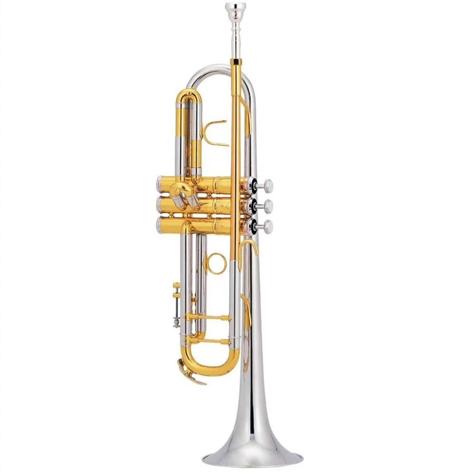 Standard Trompeten Mittelklasse-Kupfernickel-B-Trompete Professionelles Langlebiges Instrument Aus Rostfreiem Stahl Mit Vollem Klang