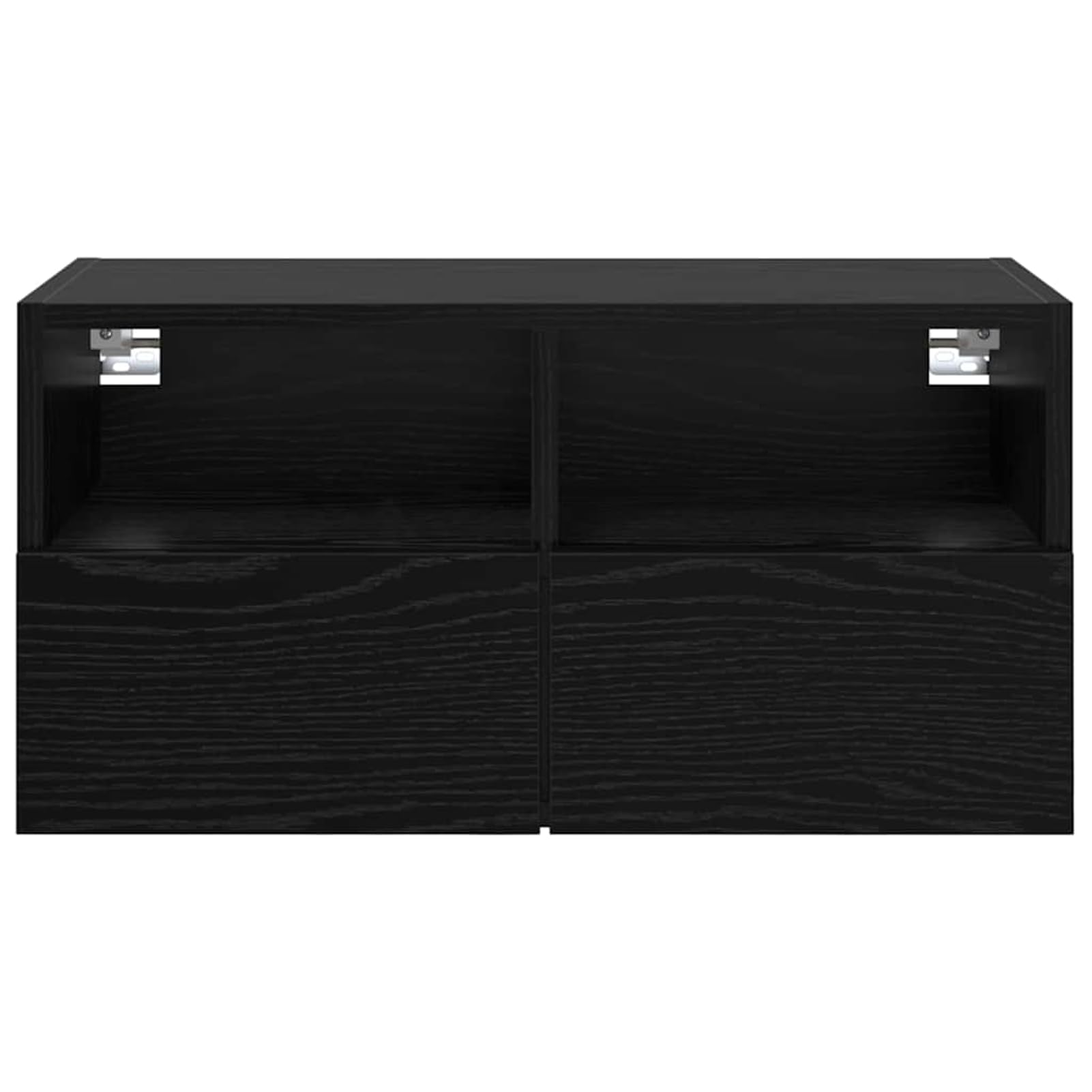 Gecheer TV-Wandschrank Schwarz Eichen-Optik 60 x 30 x 30 cm, Fernsehschrank Fernsehtisch Wohnwand Set für Wohnzimmer Home-Cinema Gamerzimmer882926