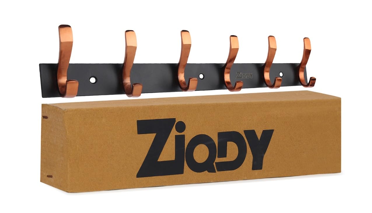 ZIQDY Stainless Steel Plate Cloth Hanger for Wall: 6 Pin with Double Alloy Aluminium Hook - Wall Hanger for Clothes, Wall Hanger for Clothes, Hangers for Wall - Hooks for Clothes Hanging (2 Pack) (B0D1Q7N5M1) Amazon Price History, Amazon Price Tracker