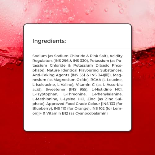 Image of OPN Electrolytes Assorted Flavours | Orange + Lemon + Blueberry 850mg Sodium | Zero Sugar | Vitamin C, B12 + EAA | (Pack of 1) 12 Sachets
