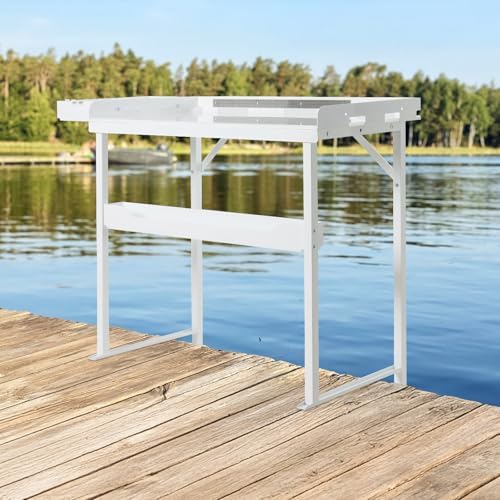 Professional Heavy-Duty Dock-Mounted Fish Fillet Table, Corrosion...