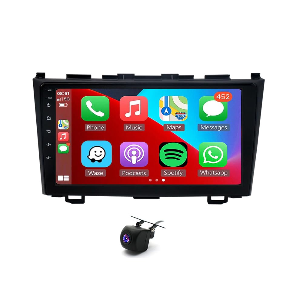 Car stereo interface showing Android apps