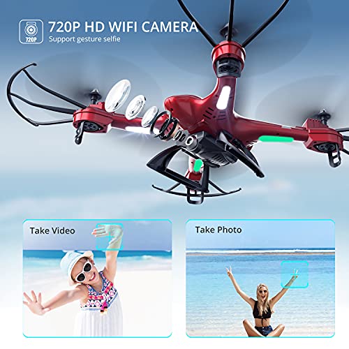 Holy Stone Hs200 Fpv Drone With Camera 720P Hd Live Video For Adults And Kids Rc Wifi Quadcopter With Voice App Control, Altitude Hold, 3D Flip, One Key Function, 2 Batteries, Easy To Fly For Beginners #TOP3