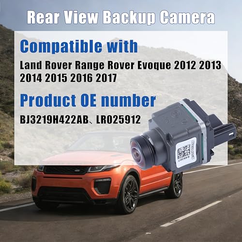 Image of No. BJ32-19H422-AB Rear View Backup Reverse Parking Camera /Rear View Camera | Compatible with Land Rover Range Rover Evoque 2012-2017, Parking Reversing Assist, BJ32-19H422-AB