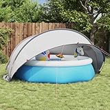 Genérico Cúpula para Piscina Manual Gris y Naranja 336 x 322 x 160...