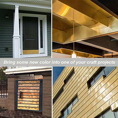 Feelers Copper Metal Brass Sheet Roll 38 Gauge X 8 Inch X 40 Inch, Brass Plate High Hardness Free-Cutting Brass Strip In Various Widths (4" Width) #TOP4