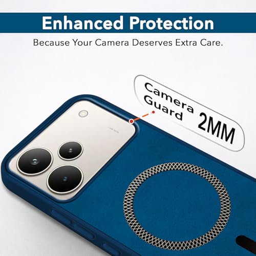 Image of Jkobi Leather Finish Back Cover Case for Realme P4 Pro (MagSafe Compatible Wireless Charging | Soft Touch | Camera Bump Protection)