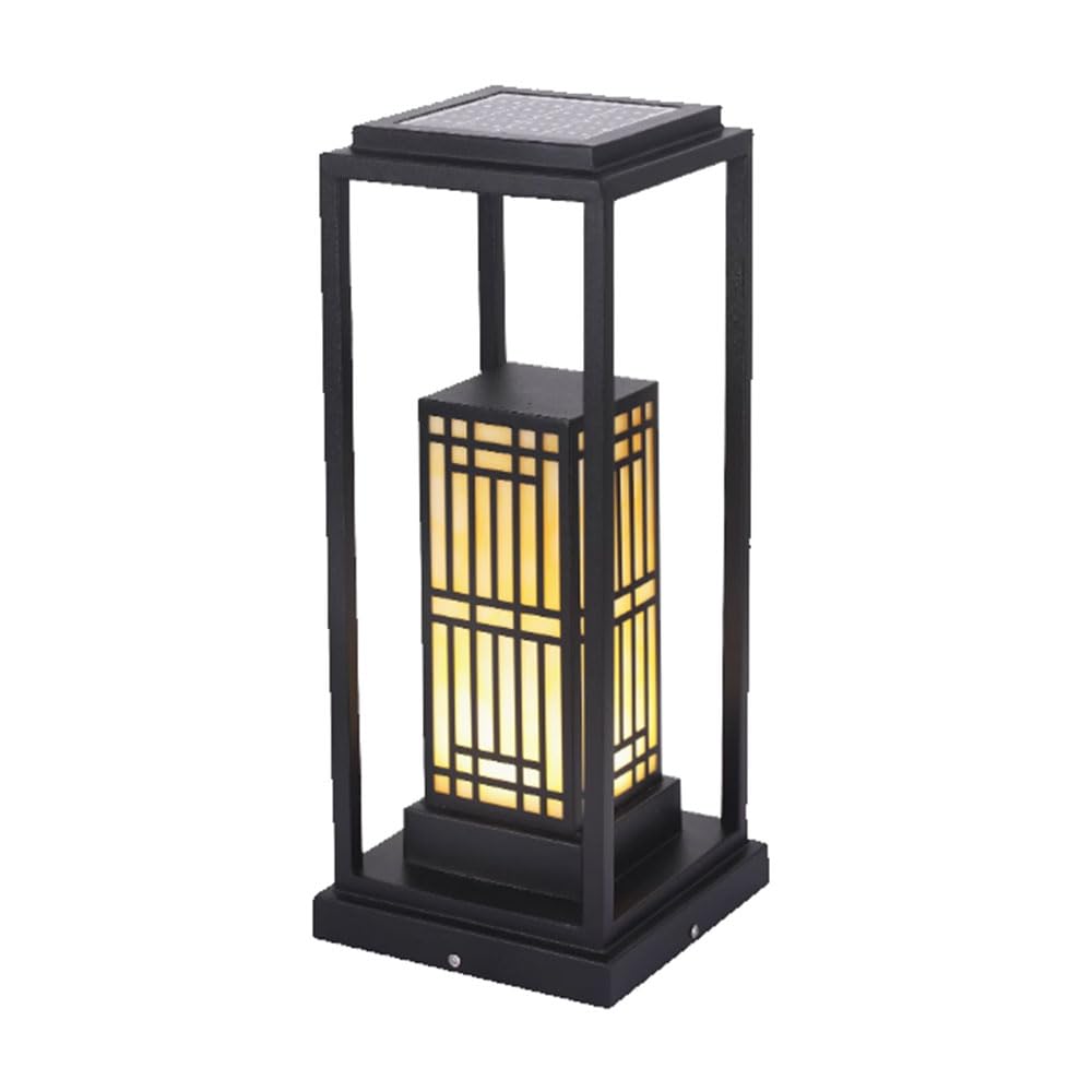 Lampes solaires Modernes pour Poteau de clôture, Lanterne sur Pilier, éclairage extérieur étanche IP65, Lampe paysagère extérieure pour Patio, Jardin, allée, terrasse ()