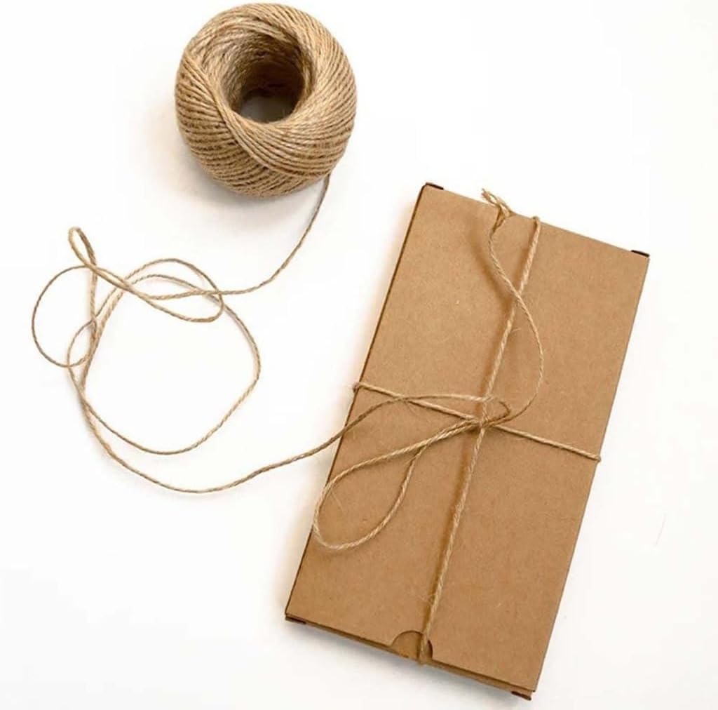 hcaklozgshi 1mm-14mm Natural Jute Rope String Ribbon Crafts DIY Vintage Jute Cord Twine Thread Sewing Party Wedding Christmas Home Decortion(14mm 20meter)