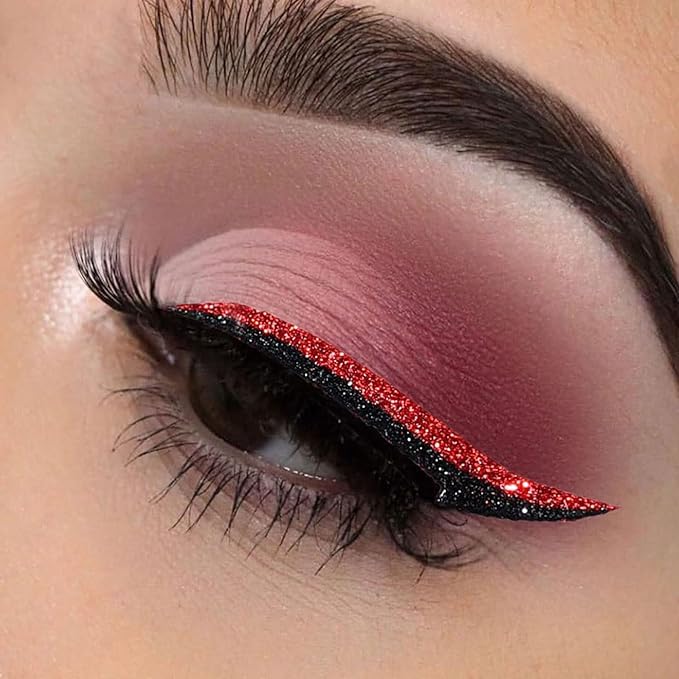Eyeliner Stickers Glitter adhesivos para ojos, oro 5 pares miniatura 4