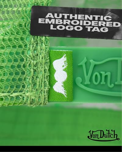 Image of Von Dutch Unisex Trucker Hat - Retro Classic Solid Color Mesh Back Snapback Baseball Cap for Men & Women.