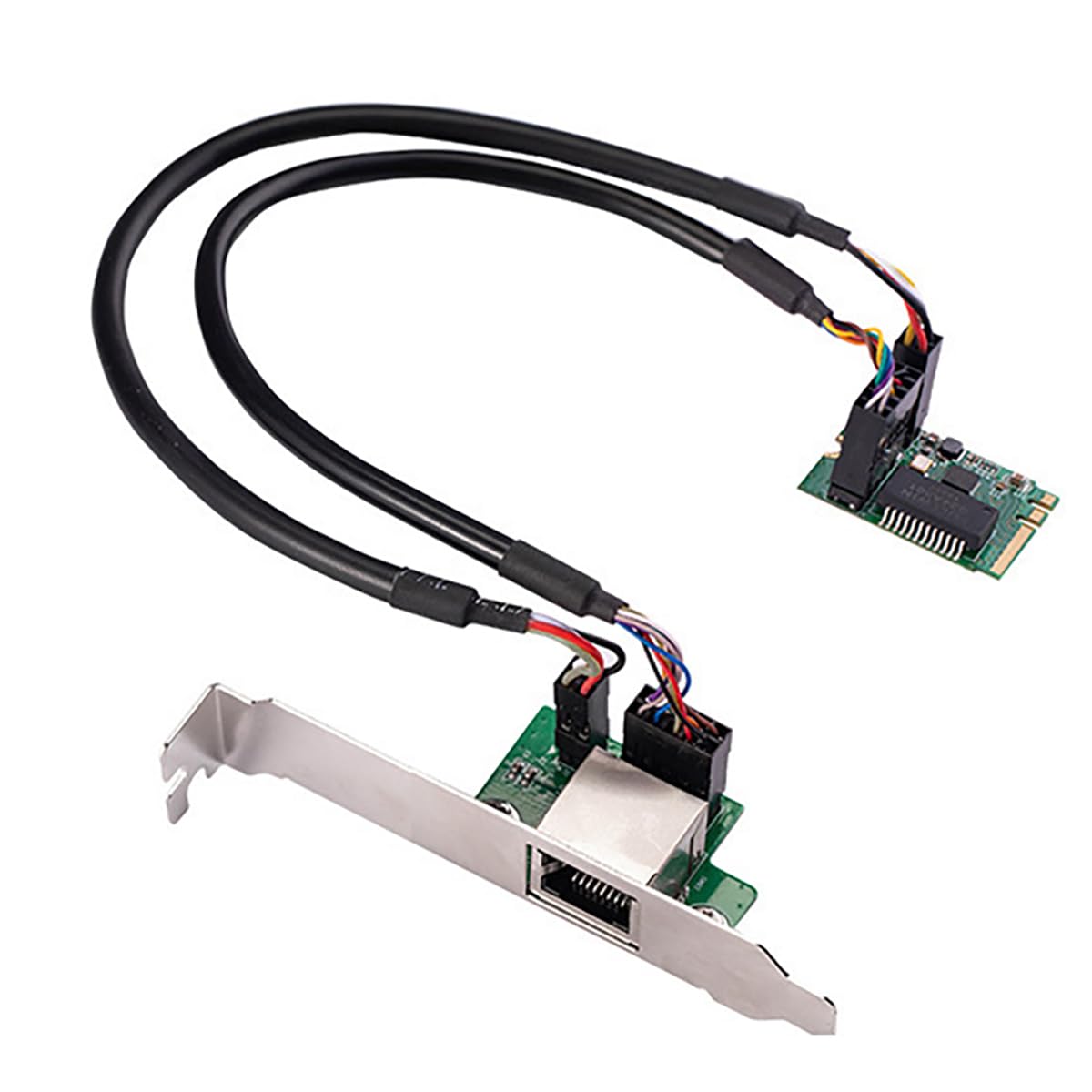 Adapter M.2 (Key A+E) na RJ45 Gigabit Ethernet 1000 Mb/s przewodowa karta sieciowa, kontroler PCIe NGFF 2230 LAN z funkcją Wake-on-LAN, kompatybilny z Windows/Linux/Mac OS