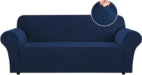 Funda elástica para sofá de alta estirabilidad Flamingo P, funda antideslizante para sofá de 3 cojines, lavable, protector de muebles para mascotas