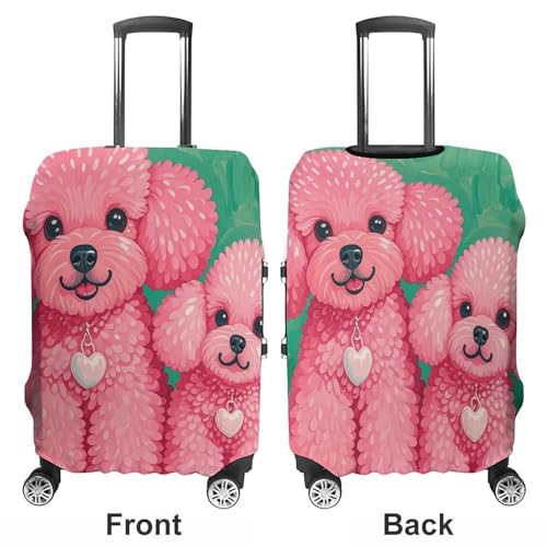 Travel Luggage Cover Elastic Suitcase Protector Anti-Scratch Washable Poodles Dogs Luggage Sleeve Tsa Approved Carry on Covers Baggage Cover Fits 18-32 Inch Luggages3