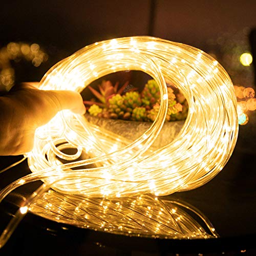 Solar Rope String Lights Outdoor 72Ft 200 Led Waterproof Solar Powered Fairy Lights With 8 Lighting Modes, Copper Wire Pvc Tube Lights For Garden Wedding Christmas Party Diy Decor(Warm White, 1 Pack) #TOP7