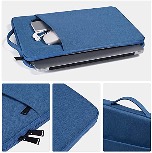 Image of Dynotrek Zipper 11.6 Laptop Sleeve /Case /Cover /Bag with Charger Pouch Compatible with Surface Pro 9 8 7 /Laptop Go 2 3, MacBook Air 11 /12, HP Asus Samsung Chromebook -Royal Blue