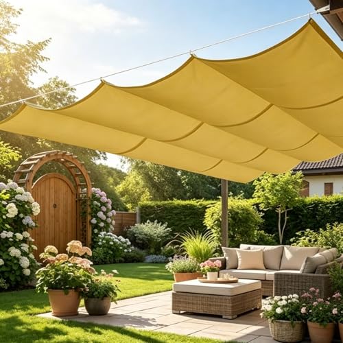 Voile d'ombrage imperméable rétractable contre chaleur patio - 2