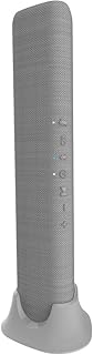 Ion Audio Meeting Mate Gray - Wireless Bluetooth Speaker and Soundbar with Stand, Built-in Rechargeable Battery, LED Ambiance Lights and Microphone (Renewed)