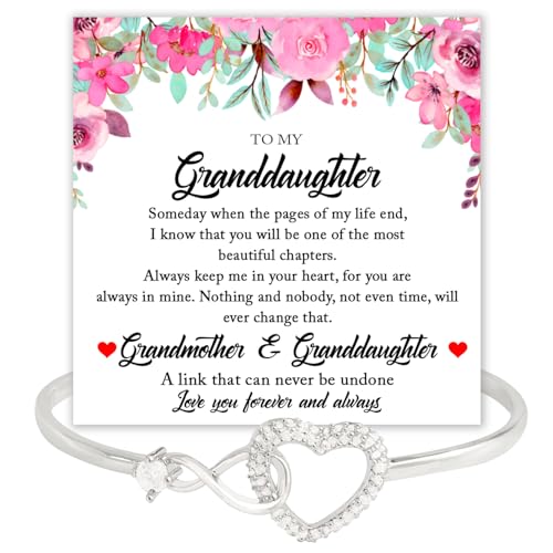 To My Beautiful Granddaughter Bracelet with Meaningful Card, Granddaughter Gifts from Grandma & Grandpa, Sentimental Gifts for Valentines Day, Birthday, Graduation, Christmas3