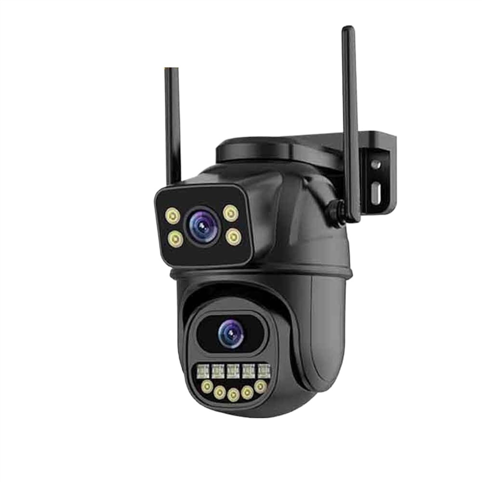 Kamery Monitoringu, Kamera 4K HD z dwoma obiektywami Kamera PTZ z podwójnym ekranem 2K Zewnętrzna kamera bezpieczeństwa z automatycznym śledzeniem Wodoodporny nadzór(4MP Add 32G Card)