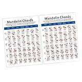 Póster de acordes de mandolina: apto para mandolina, póster de tabla de acordes de mandolina