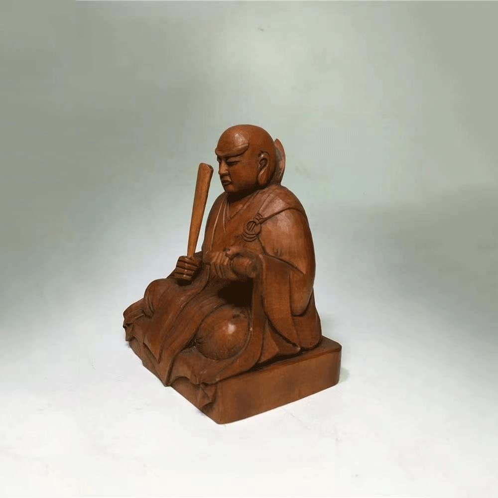 Amazon｜木彫り仏像 【日蓮上人坐像】 柘植 総高10cm (日蓮宗 法華宗