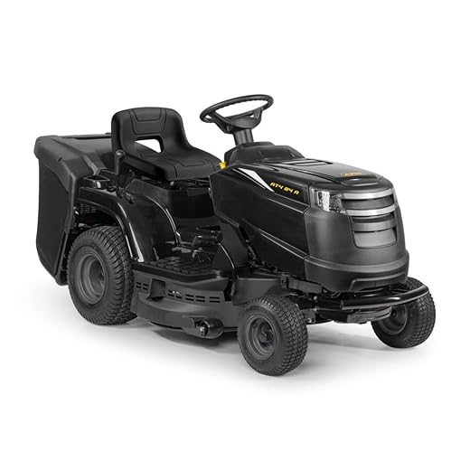 Alpina AT4 84 A Tracteur de pelouse à Essence - Moteur 352 cm³, Largeur de Coupe 84 cm, 7 hauteurs de Coupe, Surfaces jusqu'à 3 000 m^(2), Sac de ramassage 200 L, éclairage LED.