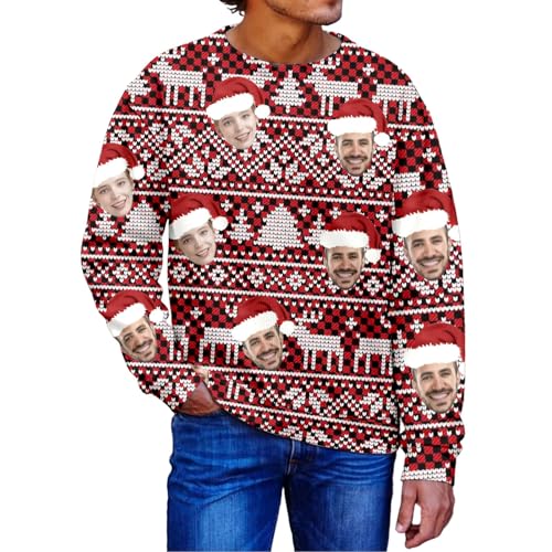 Sweat-shirt sans capuche homme pull-over personnalisable idéal pour les fêtes