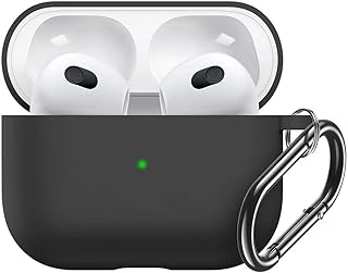 جراب واق من السيليكون من كوبلو غطاء مقاوم للسقوط لـ ايربودز 3 2021 (اسود)