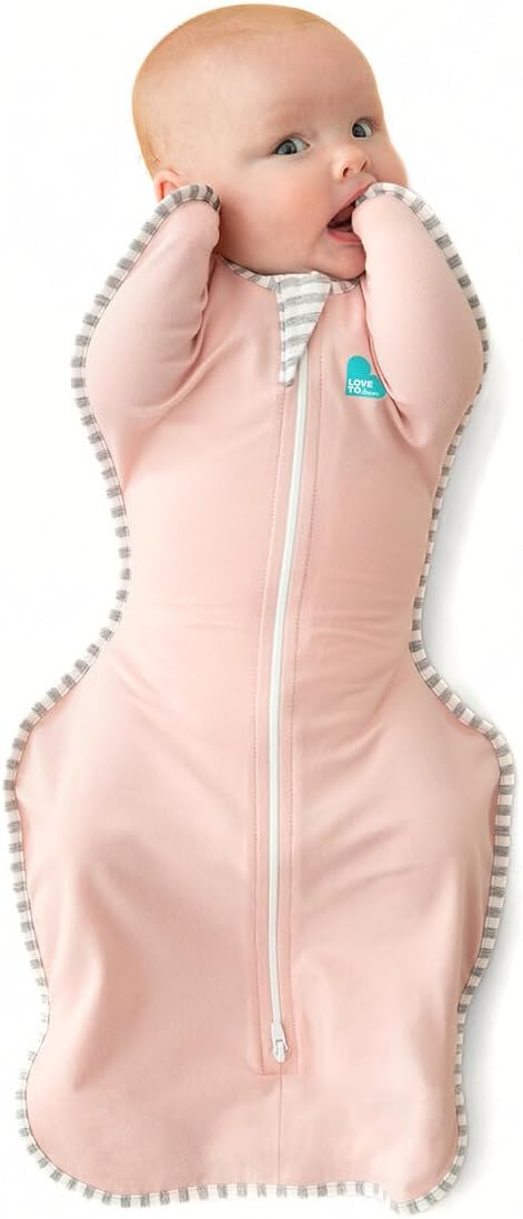 Love To Dream Swaddle UP, Baby Sleeping Bag, Fabric for Moderate Temp, Arms Up Position, Baby Essentials for Newborn, Hip-Healthy, Twin Zipper for Easy Nappy changes (Pink, Small (3.5-6kg.)) Love To Dream Swaddle UP, Baby Sleeping Bag, Fabric for Moderate Temp, Arms Up Position, Baby Essentials for Newborn, Hip-Healthy, Twin Zipper for Easy Nappy changes (Pink, Small (3.5-6kg.))