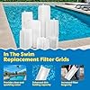Amazon.com : In The Swim 60 sq. ft. Complete DE Pool Filter Grid Set (7 ...